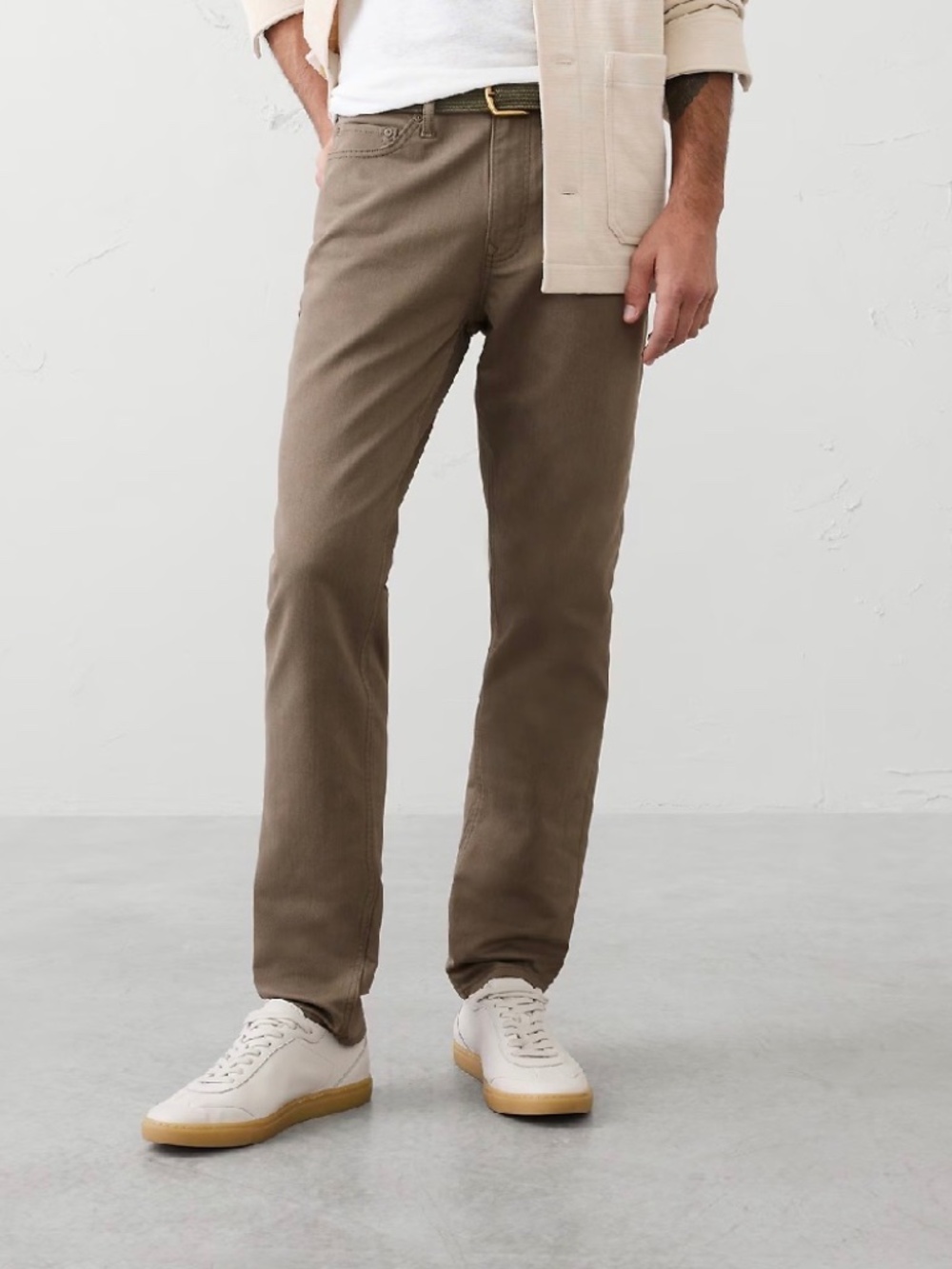 Banana Republic Travel Jeans in Moss Grey 36x32